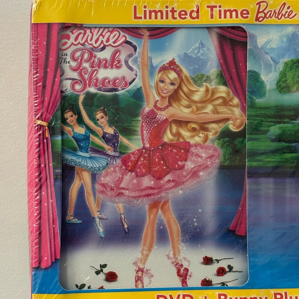 New sealed Barbie in the Pink Shoes DVD and Bunny Plush Gift Set - Picture 2 of 7